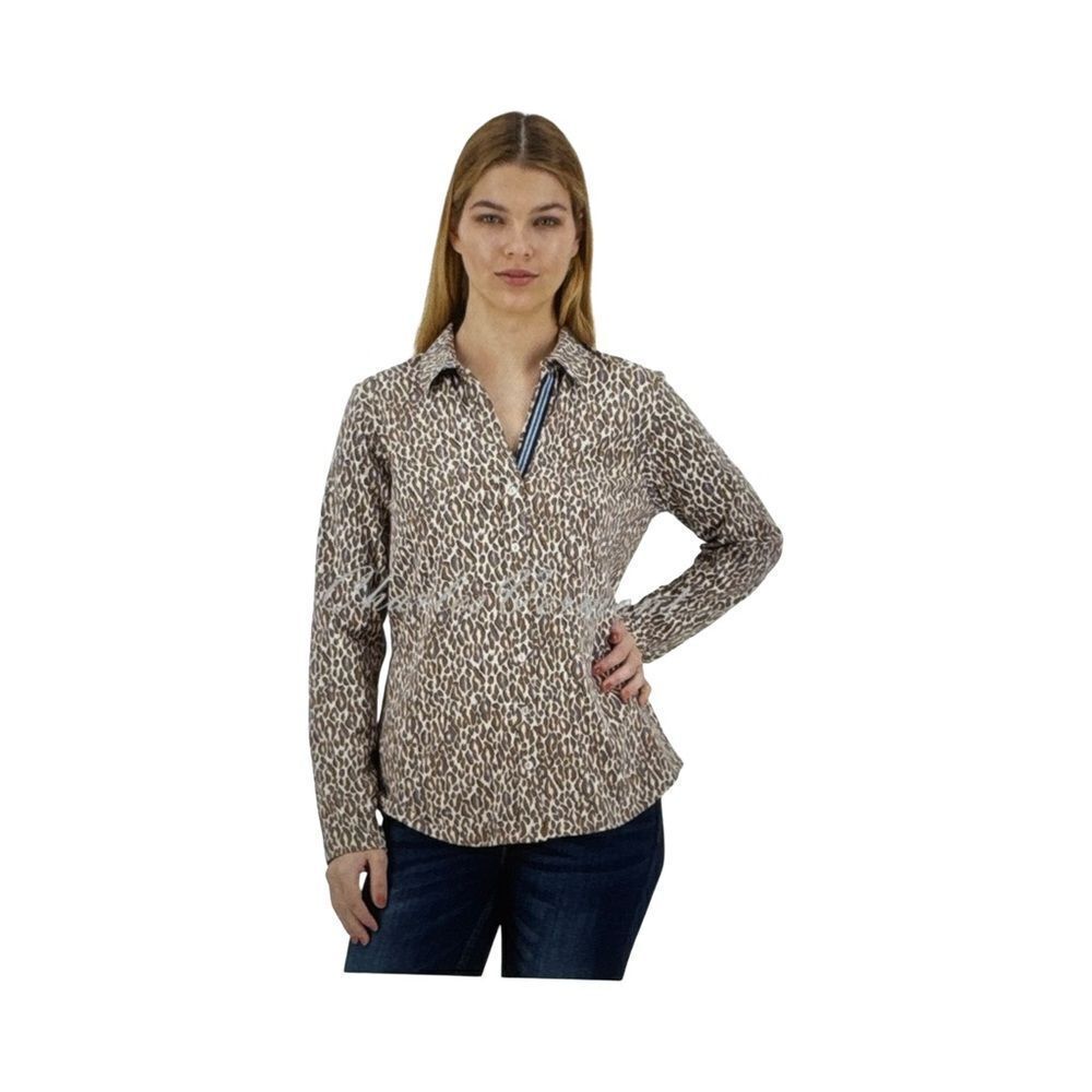 JUST WHITE JERSEY STRETCH BLOUSE.